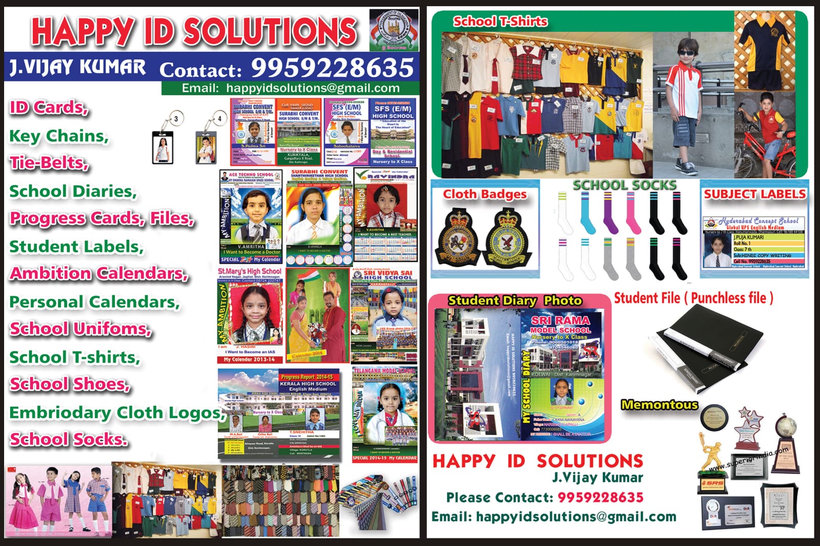 ID CARDS, CALENDARS 